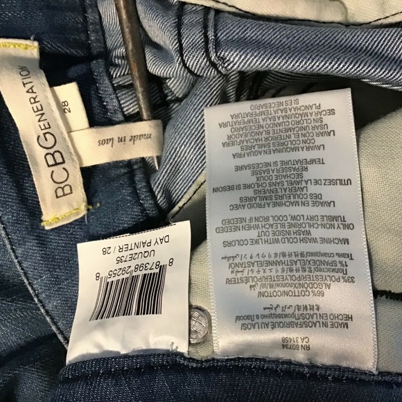 BCBGeneration Johnny Day Painter Jeans 28 NWOT - Picture 6 of 8